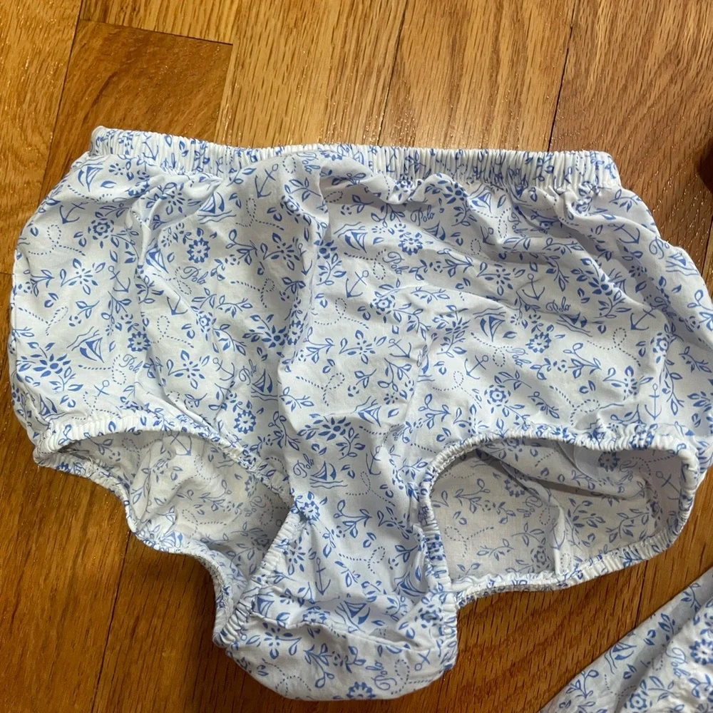Baby girl Ralph Lauren floral dress with diaper cover